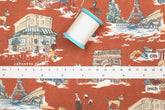 Japanese Fabric Paris City - terracotta - 50cm